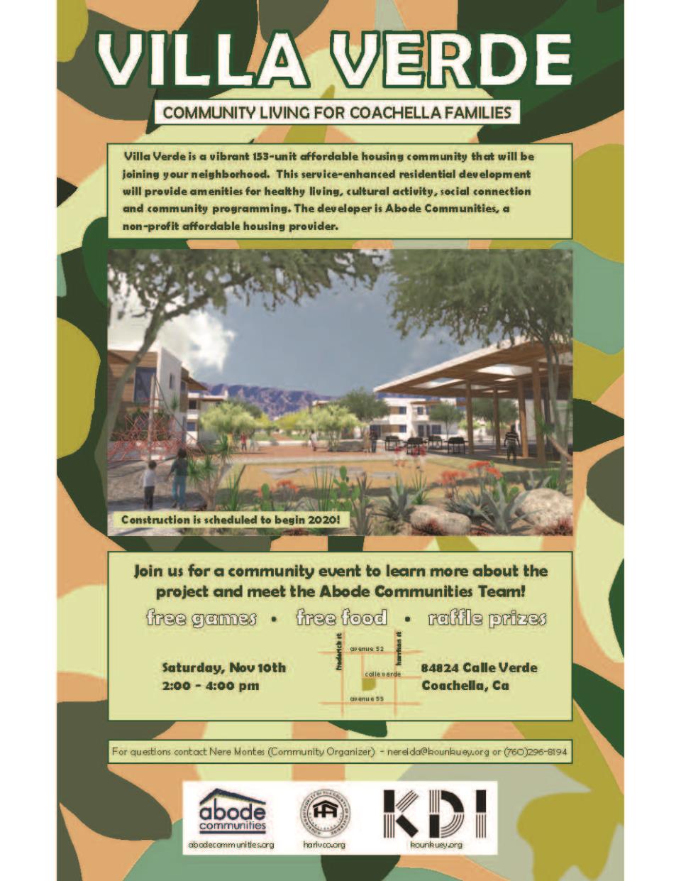 Villa Verde flyer